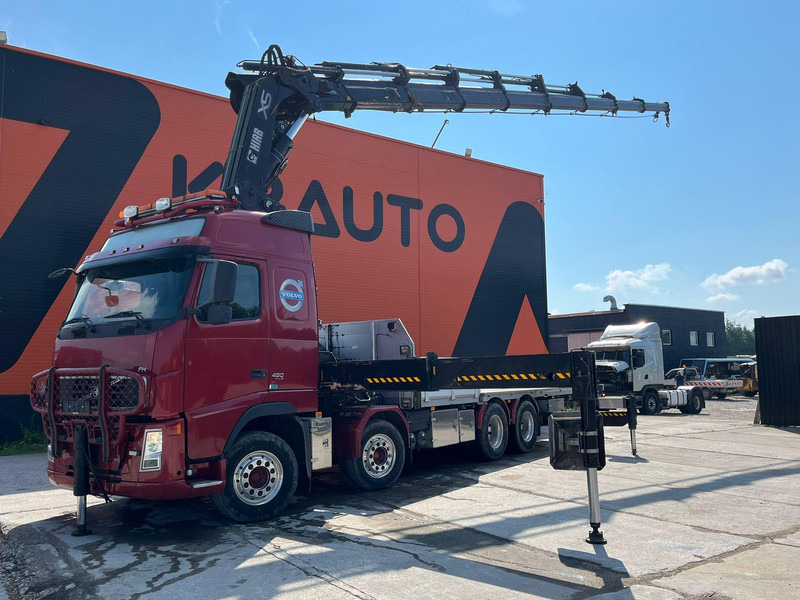 Volvo FH 480 8x4 HIAB 1055E-8 / WINCH / PLATFORM L=6928 mm - Камион со платформа, Камион со кран: слика 1 Volvo FH 480 8x4 HIAB 1055E-8 / WINCH / PLATFORM L=6928 mm - Камион со платформа, Камион со кран: слика 1
