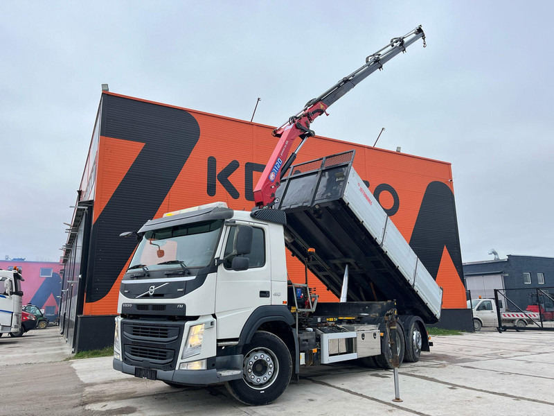 Volvo FM 410 6x2*4 HMF 1120-K4 / TIPPER BOX L=5573 mm - Кипер, Камион со кран: слика 1 Volvo FM 410 6x2*4 HMF 1120-K4 / TIPPER BOX L=5573 mm - Кипер, Камион со кран: слика 1