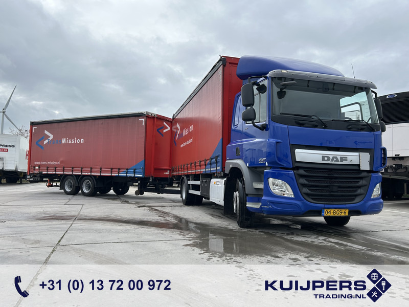 DAF CF 370 FA + Pacton MXD 218 / Curtainside Combi / Loadlift / APK TUV 05-26 - Камион со церада: слика 1 DAF CF 370 FA + Pacton MXD 218 / Curtainside Combi / Loadlift / APK TUV 05-26 - Камион со церада: слика 1
