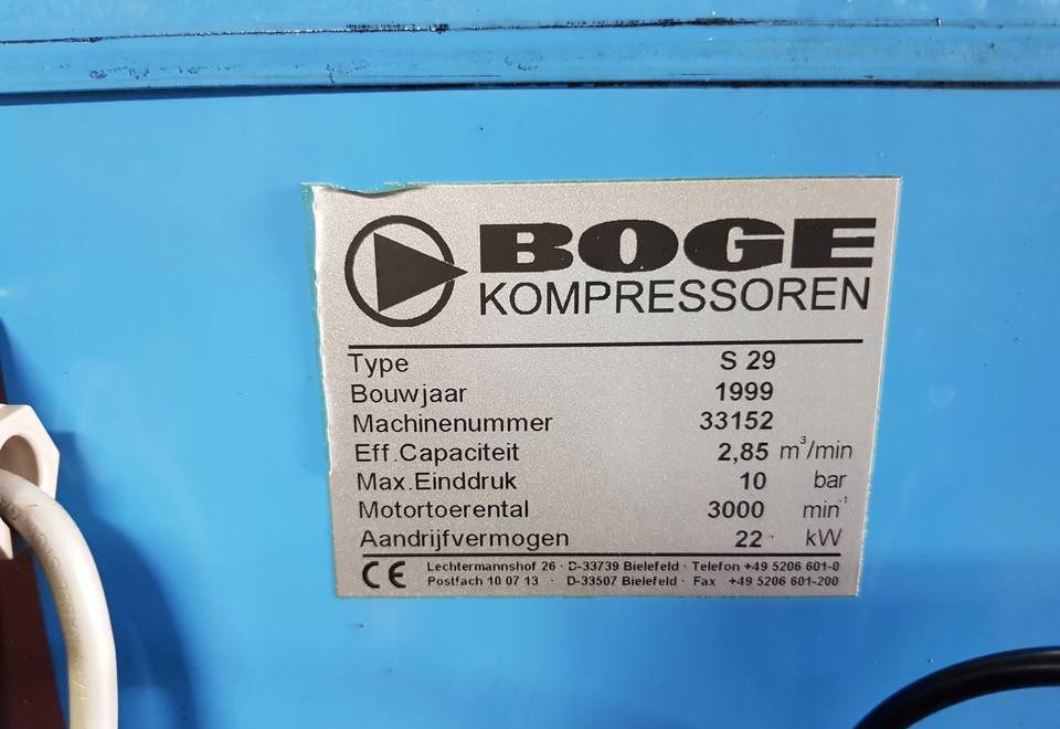 KOMPRESOR ŚRUBOWY BOGE S 29 - Компресор за воздух: слика 3 KOMPRESOR ŚRUBOWY BOGE S 29 - Компресор за воздух: слика 3
