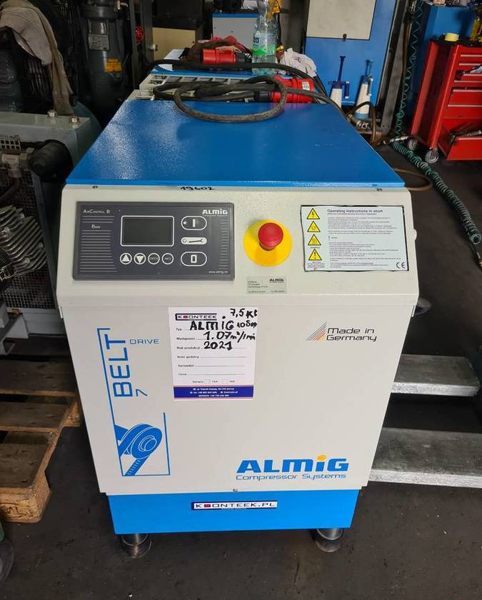 Kompresor śrubowy Almig Belt 7, 7,5 kw. 2021r - Компресор за воздух: слика 2 Kompresor śrubowy Almig Belt 7, 7,5 kw. 2021r - Компресор за воздух: слика 2