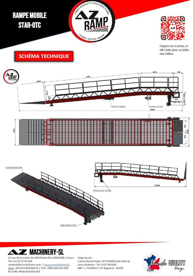 Loading Ramp with with hydraulic folding bridge - AZ RAMP - STAR-OTC- 8T. 8 ton capacity - Товарна рампа: слика 3 Loading Ramp with with hydraulic folding bridge - AZ RAMP - STAR-OTC- 8T. 8 ton capacity - Товарна рампа: слика 3