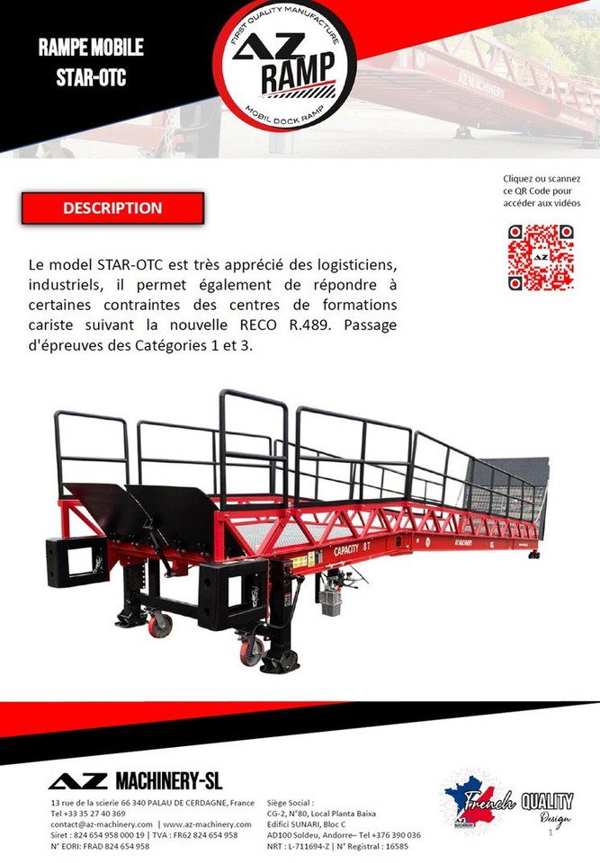 Loading Ramp with with hydraulic folding bridge - AZ RAMP - STAR-OTC- 8T. 8 ton capacity - Товарна рампа: слика 2 Loading Ramp with with hydraulic folding bridge - AZ RAMP - STAR-OTC- 8T. 8 ton capacity - Товарна рампа: слика 2