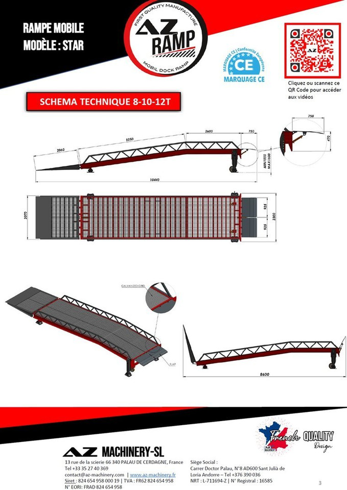 **RENTAL** Loading Ramp with with hydraulic tilting bridge - AZ RAMP - STAR- 8T. 8 ton capacity - Товарна рампа: слика 5 **RENTAL** Loading Ramp with with hydraulic tilting bridge - AZ RAMP - STAR- 8T. 8 ton capacity - Товарна рампа: слика 5