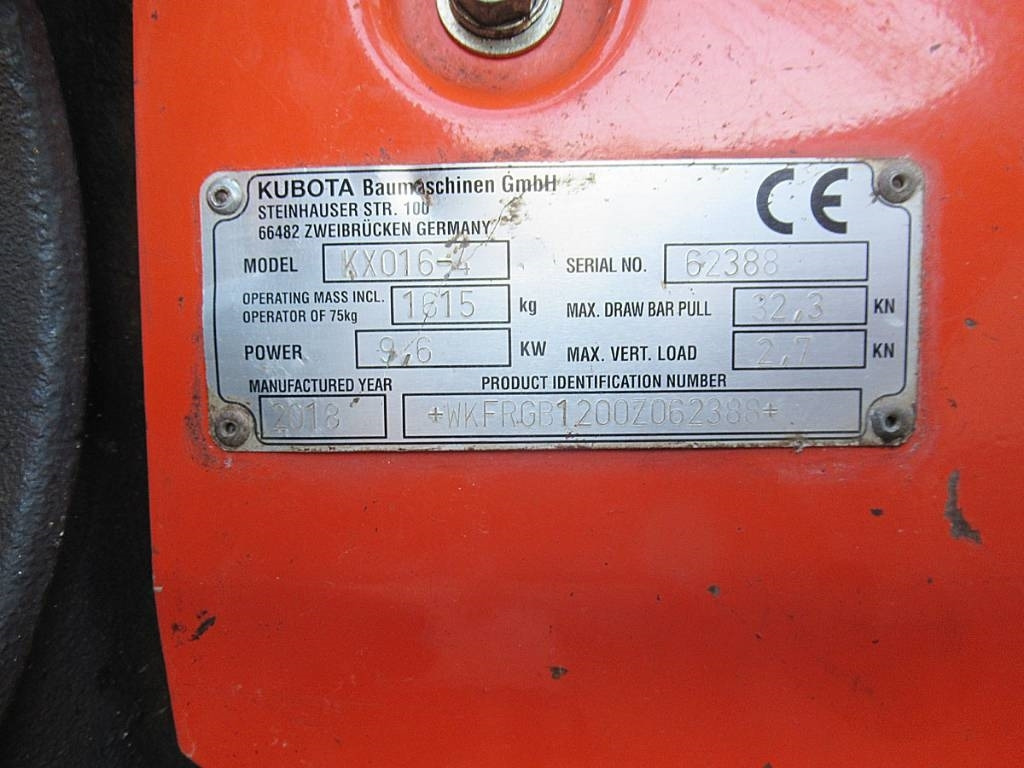 Kubota KX 016-4 neue Ketten - Мини багер: слика 5 Kubota KX 016-4 neue Ketten - Мини багер: слика 5