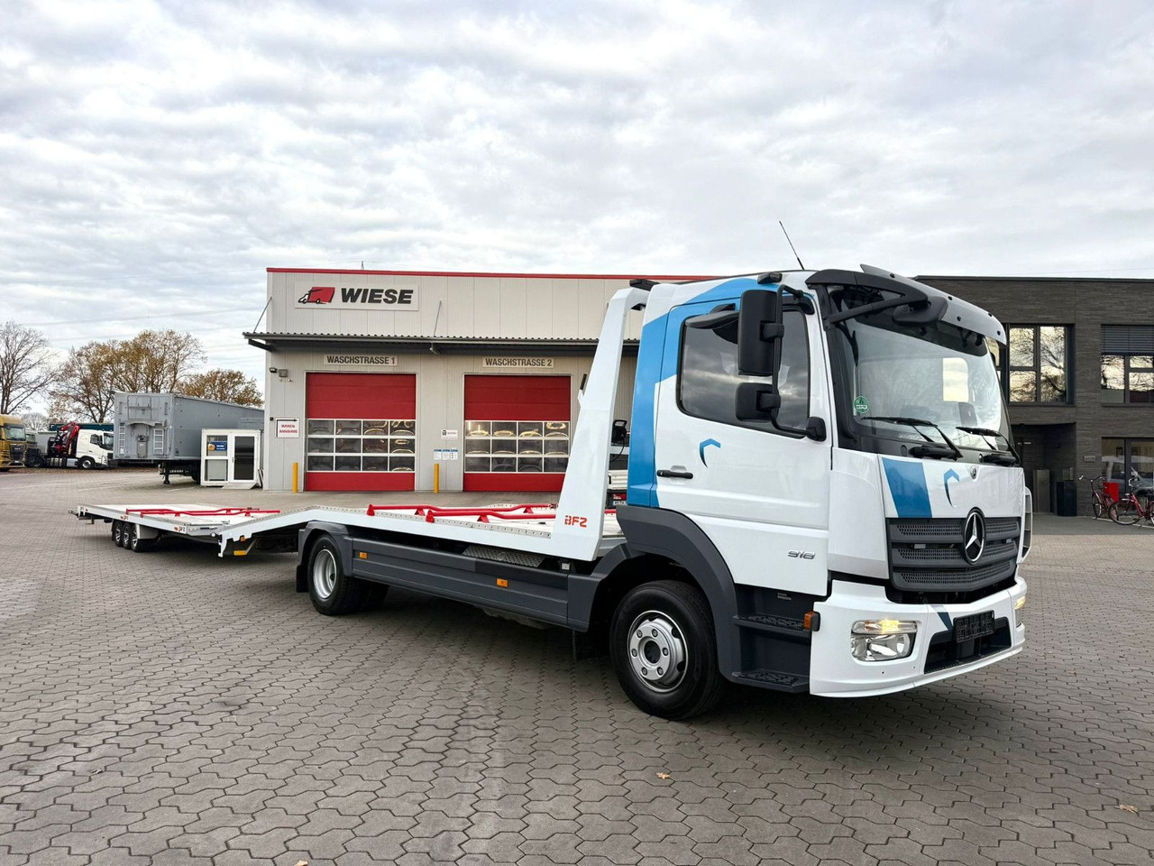 Mercedes-Benz Atego 918L Autotransporter mit BFZ Anhänger - Автотранспортен камион: слика 1 Mercedes-Benz Atego 918L Autotransporter mit BFZ Anhänger - Автотранспортен камион: слика 1