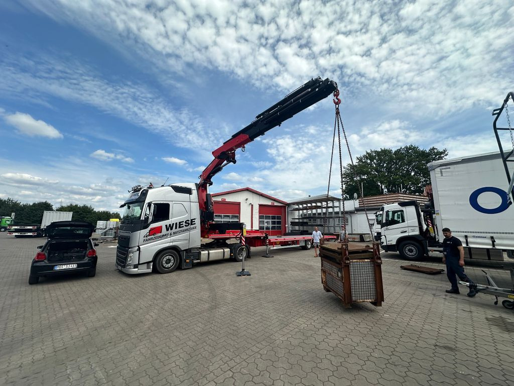 Wiese Stufensattel Tieflader mit Kran Fassi F545 - Полуприколка за низок утовар: слика 5 Wiese Stufensattel Tieflader mit Kran Fassi F545 - Полуприколка за низок утовар: слика 5