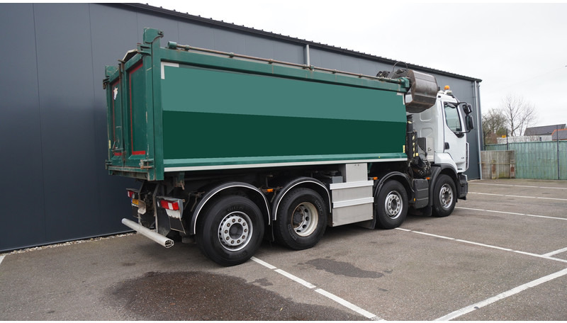Камион со кран Renault PREMIUM 380 DXI 8X2/6 2 SIDE TIPPER WITH PLFINGER Q 170 Z CRANE.278.200KM: слика 6
