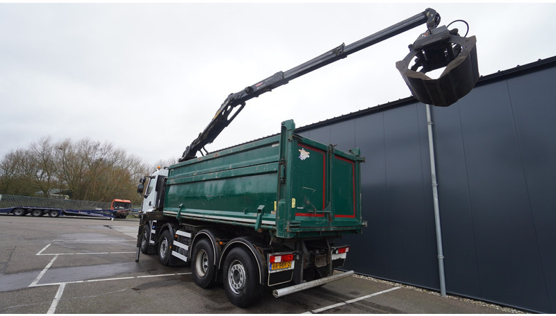 Renault PREMIUM 380 DXI 8X2/6 2 SIDE TIPPER WITH PLFINGER Q 170 Z CRANE.278.200KM - Камион со кран: слика 4 Renault PREMIUM 380 DXI 8X2/6 2 SIDE TIPPER WITH PLFINGER Q 170 Z CRANE.278.200KM - Камион со кран: слика 4