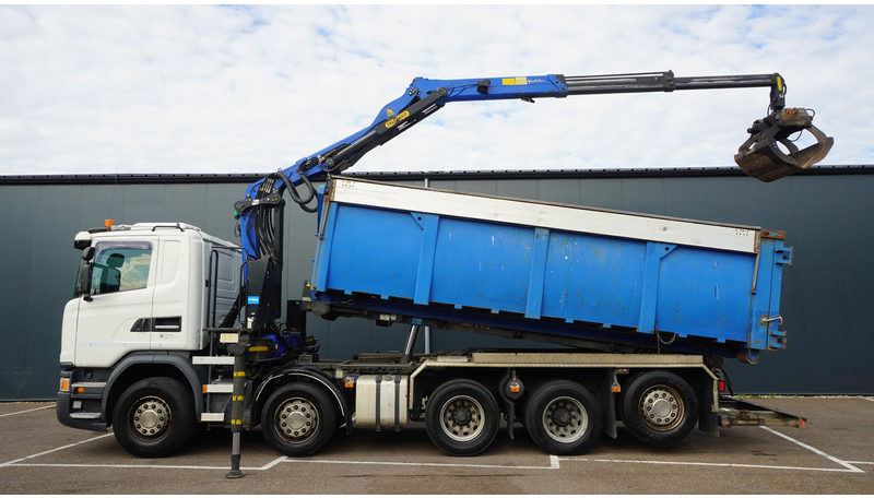 Scania G 490 10X4 CABLE SYSTEM TRUCK WITH PALFINGER Q180Z95TR CRANE - Камион со кран: слика 1 Scania G 490 10X4 CABLE SYSTEM TRUCK WITH PALFINGER Q180Z95TR CRANE - Камион со кран: слика 1