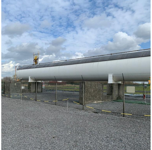 200m3 stationary gastank Gas, LPG, GPL, GAZ, Propane with Sun roof and appendages Used Tank ID 1.209 - Резервоар за складирање: слика 1 200m3 stationary gastank Gas, LPG, GPL, GAZ, Propane with Sun roof and appendages Used Tank ID 1.209 - Резервоар за складирање: слика 1