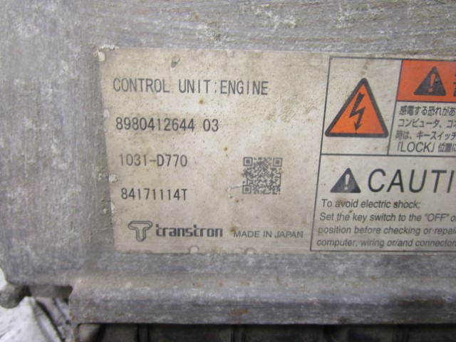 ISUZU N75 (4HK1) ENGINE ECU 8980412644 - Единица за контрола за Камион: слика 2 ISUZU N75 (4HK1) ENGINE ECU 8980412644 - Единица за контрола за Камион: слика 2