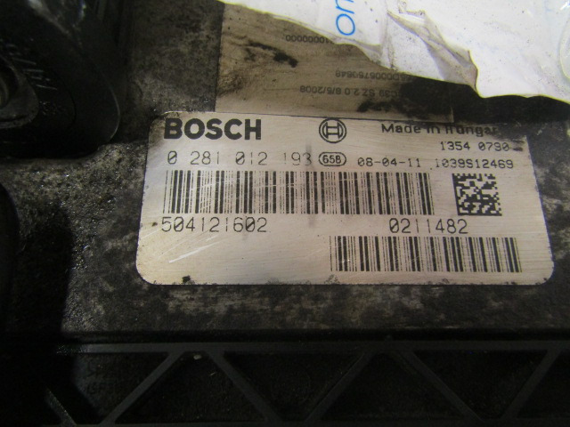 IVECO DAILY 3.0 (FICE 3481C) ECU KIT COMPLETE P/NO BOSCH 0281020193 - Единица за контрола за Камион: слика 2 IVECO DAILY 3.0 (FICE 3481C) ECU KIT COMPLETE P/NO BOSCH 0281020193 - Единица за контрола за Камион: слика 2