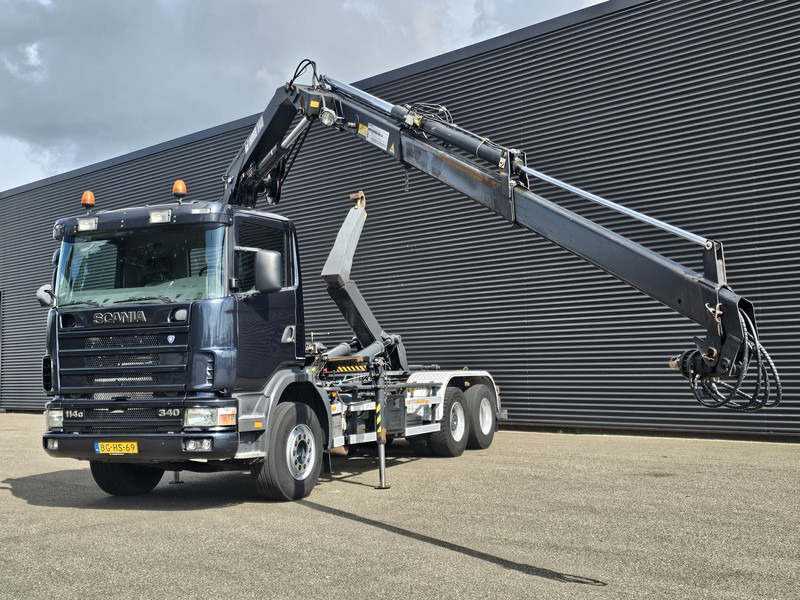 Scania R114.340 6x2 / HIAB CRANE + 25T HOOKLIFT - Камион со кука за подигање, Камион со кран: слика 2 Scania R114.340 6x2 / HIAB CRANE + 25T HOOKLIFT - Камион со кука за подигање, Камион со кран: слика 2