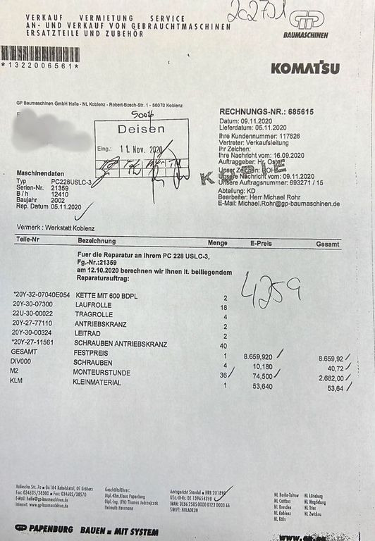 Komatsu PC228USLC 23200 Kg 107 Kw - Багер гасеничар: слика 4 Komatsu PC228USLC 23200 Kg 107 Kw - Багер гасеничар: слика 4