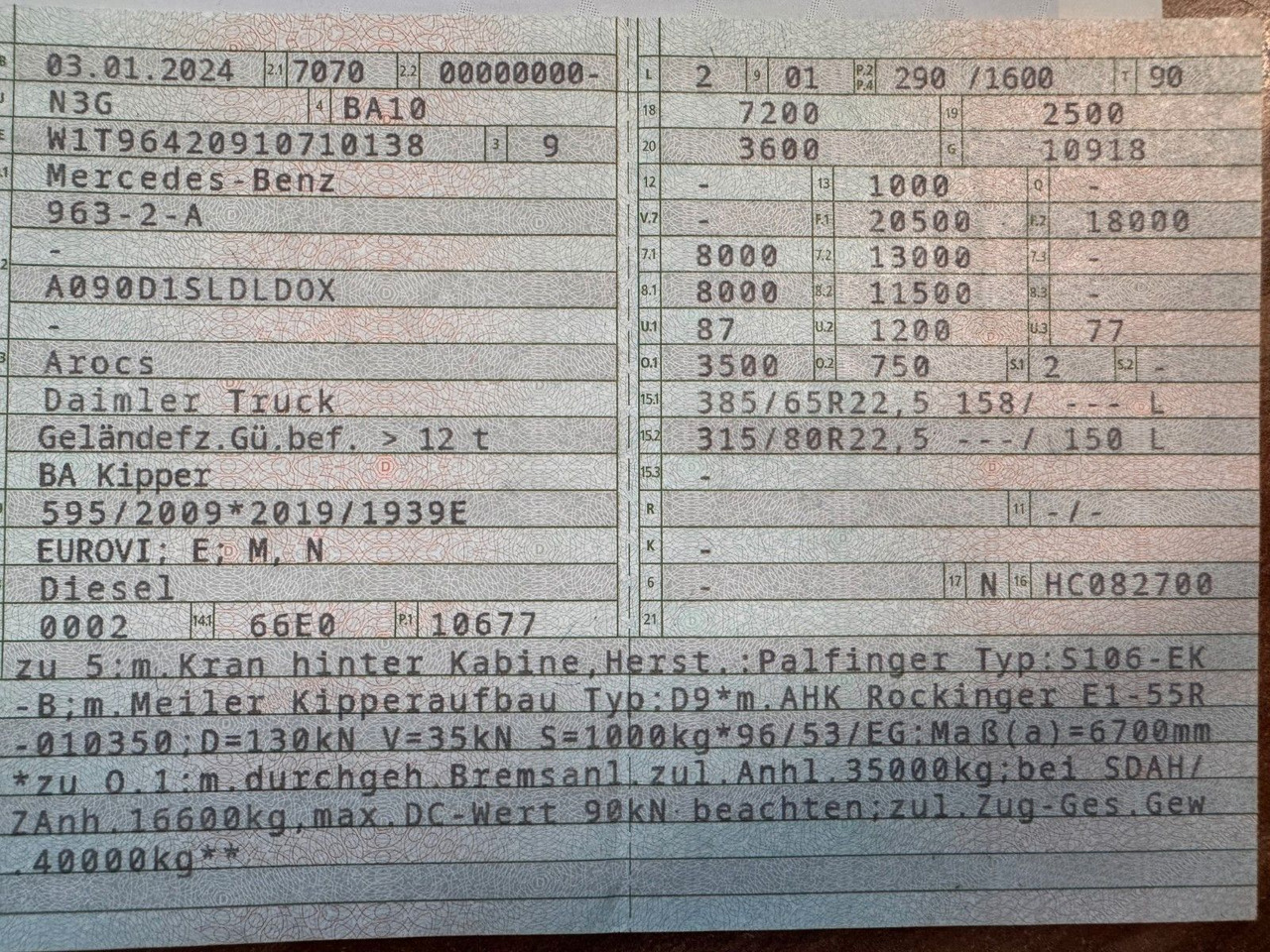 Mercedes-Benz 1840 2140 4X2 Kipper % Kran mit Funk Top Zust. - Кипер: слика 2 Mercedes-Benz 1840 2140 4X2 Kipper % Kran mit Funk Top Zust. - Кипер: слика 2