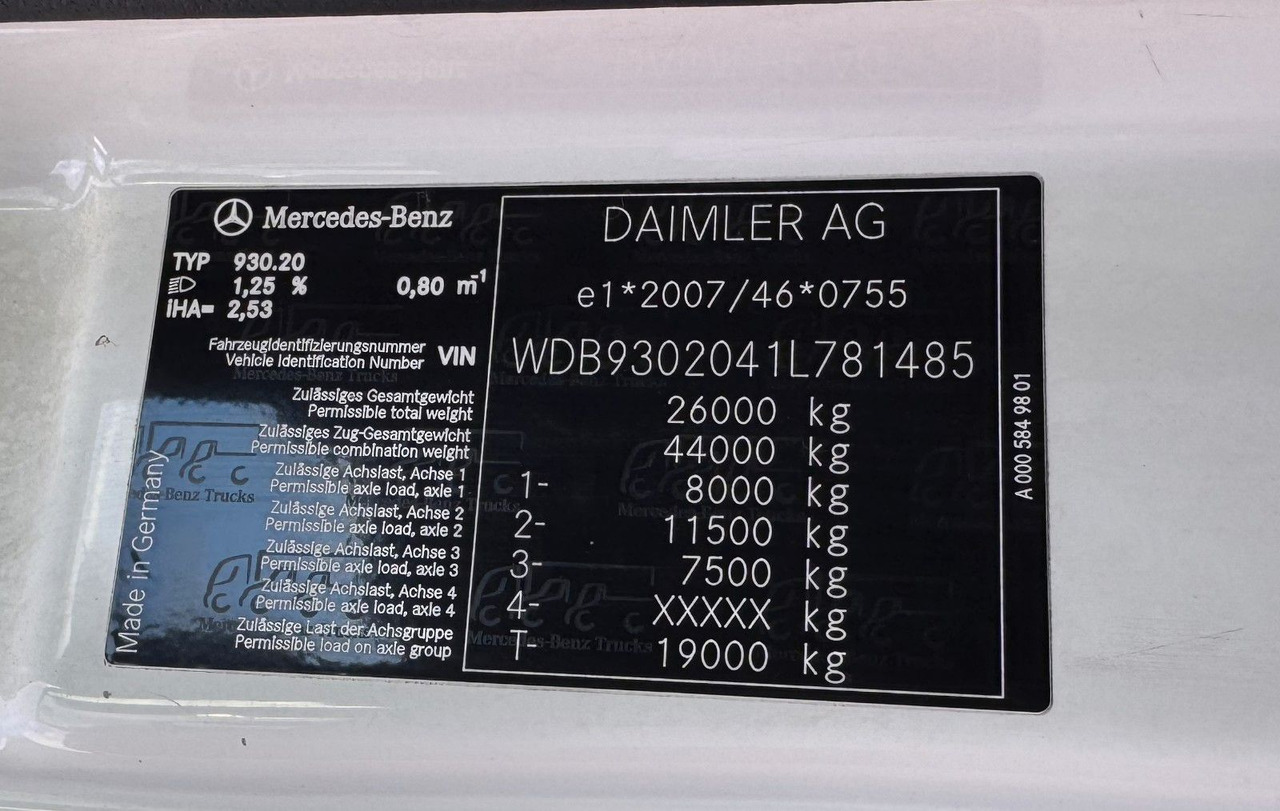 Mercedes-Benz 2541 6X2 Pritsche mit Kran Atlas 135 E2 Funk - Камион со кран: слика 2 Mercedes-Benz 2541 6X2 Pritsche mit Kran Atlas 135 E2 Funk - Камион со кран: слика 2