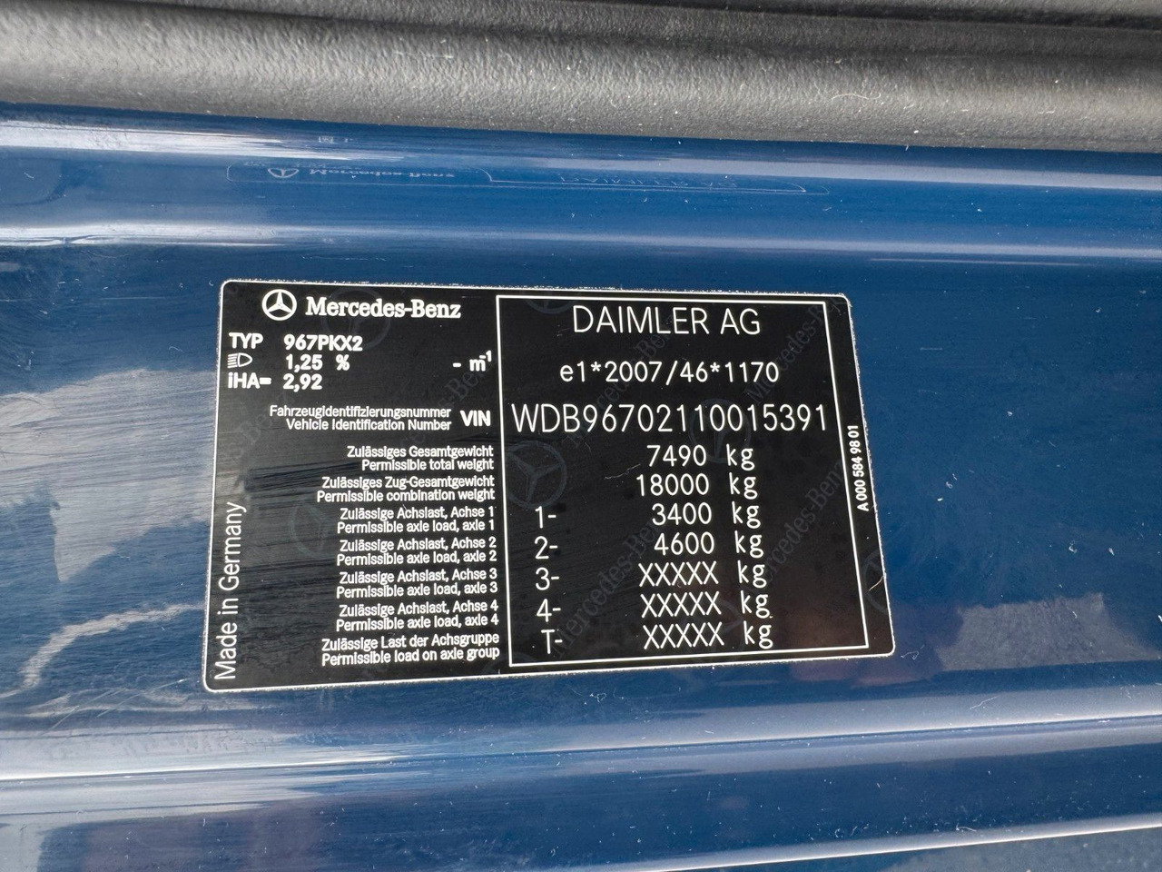 Mercedes-Benz 818 4X2 Pritsche original Kilometer - Комбе со отворен сандак: слика 3 Mercedes-Benz 818 4X2 Pritsche original Kilometer - Комбе со отворен сандак: слика 3