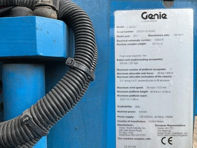 Genie Z45/25J - Дигачка зглобна платформа: слика 5 Genie Z45/25J - Дигачка зглобна платформа: слика 5