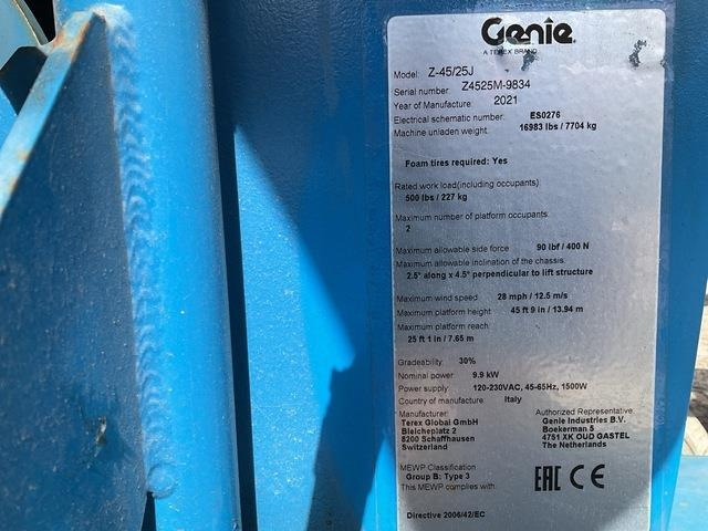 Genie Z45/25J - Дигачка зглобна платформа: слика 5 Genie Z45/25J - Дигачка зглобна платформа: слика 5