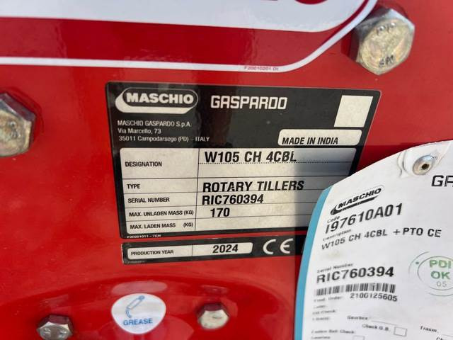 Maschio Gaspardo W105 CH 4CBL - Тракторска фреза: слика 5 Maschio Gaspardo W105 CH 4CBL - Тракторска фреза: слика 5