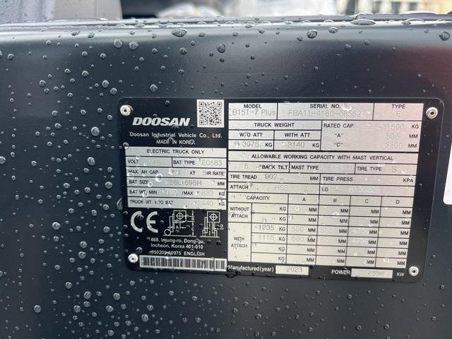 Doosan B15T-7 PLUS - Електричен вилушкар: слика 5 Doosan B15T-7 PLUS - Електричен вилушкар: слика 5