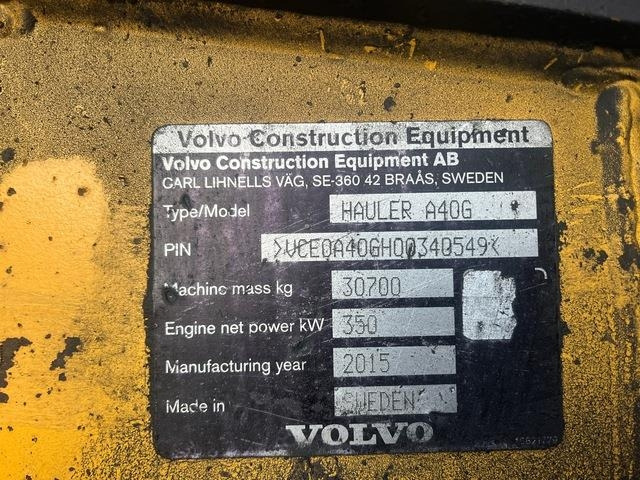 Volvo A40G - Зглобен истоварувач: слика 5 Volvo A40G - Зглобен истоварувач: слика 5