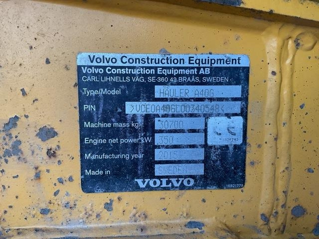 Volvo A40G - Зглобен истоварувач: слика 5 Volvo A40G - Зглобен истоварувач: слика 5