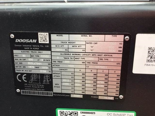 Doosan B30X-7 PLUS - Електричен вилушкар: слика 5 Doosan B30X-7 PLUS - Електричен вилушкар: слика 5