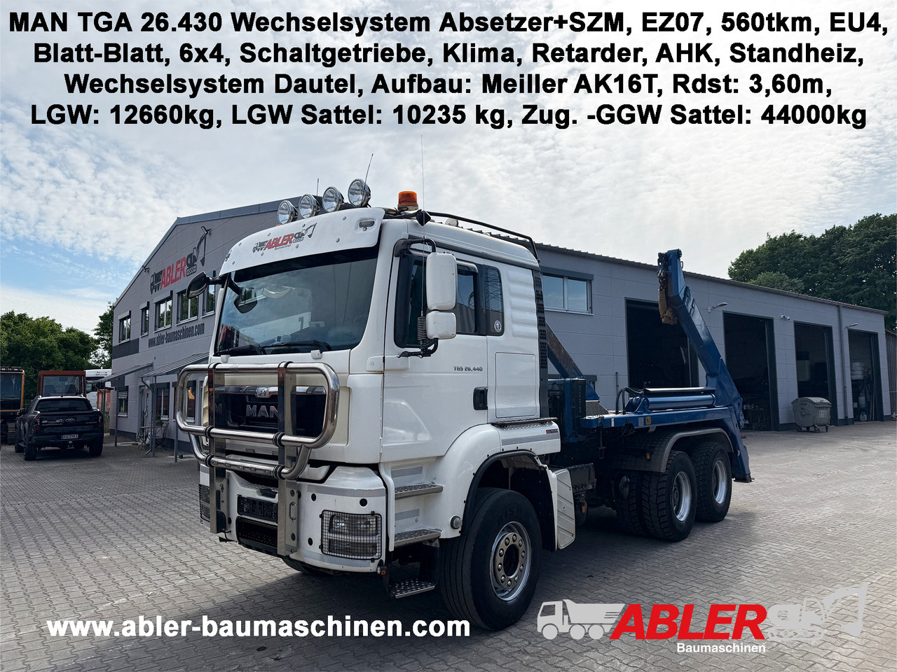 MAN TGS 26.440 WECHSELSYSTEM Absetzer+SZM - Камион за подигање контејнери: слика 1 MAN TGS 26.440 WECHSELSYSTEM Absetzer+SZM - Камион за подигање контејнери: слика 1