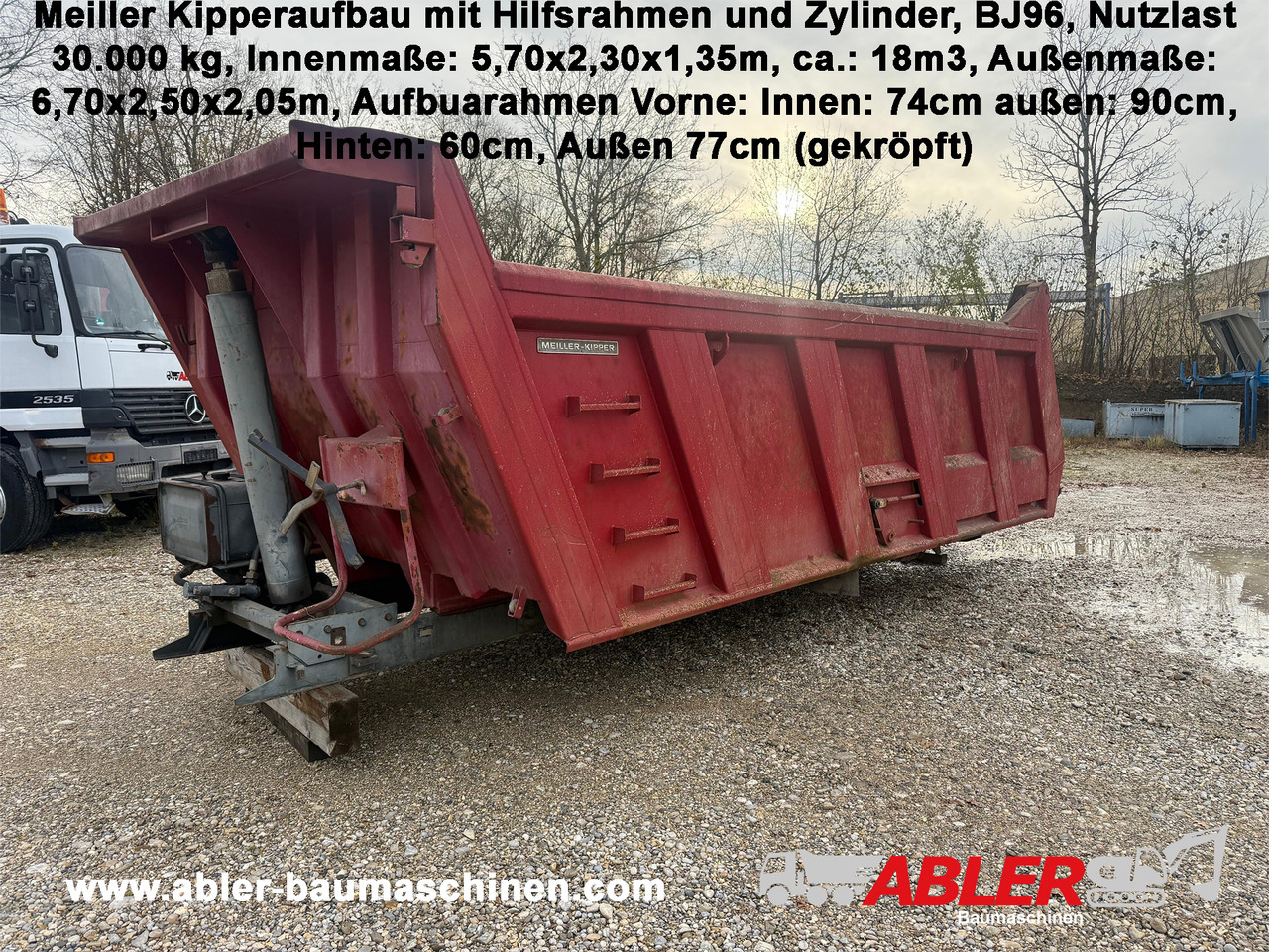 Meiller Kipperaufbau 18m3 mit Rahmen und Zylinder - Киперски сандак: слика 1 Meiller Kipperaufbau 18m3 mit Rahmen und Zylinder - Киперски сандак: слика 1