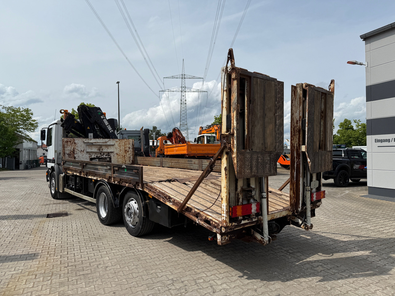 Mercedes-Benz 2535 Actros MP1 Baumaschinentransporter mit Kran und Rampen - Автотранспортен камион, Камион со кран: слика 5 Mercedes-Benz 2535 Actros MP1 Baumaschinentransporter mit Kran und Rampen - Автотранспортен камион, Камион со кран: слика 5