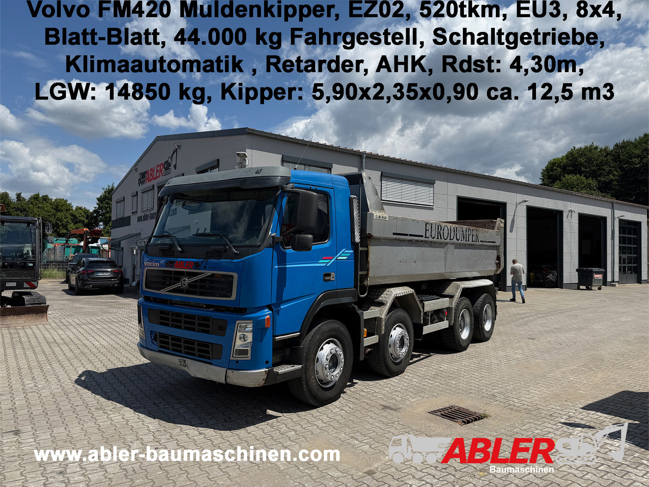 Volvo FM420 Muldenkipper AHK Klima Retarder - Кипер: слика 1 Volvo FM420 Muldenkipper AHK Klima Retarder - Кипер: слика 1