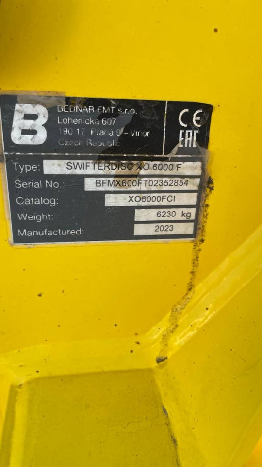 Bednar Swifterdisc XO 6000 F - Ситнач со дискови: слика 2 Bednar Swifterdisc XO 6000 F - Ситнач со дискови: слика 2