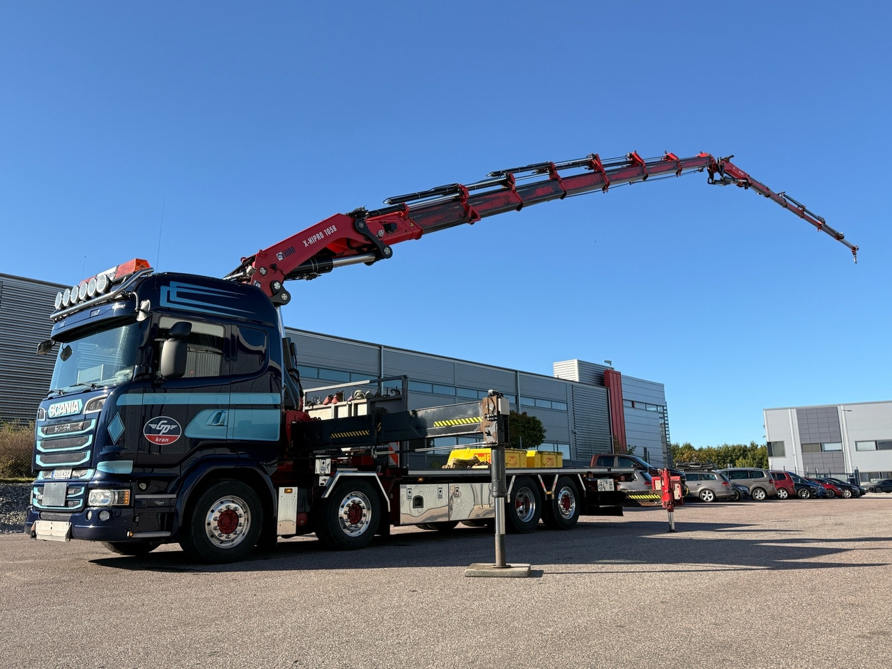 Bodbil Scania R490 8X2*6 -2015 | Hiab X-hipro 1058 E-7 | Jib 150x-6 - Камион со платформа, Камион со кран: слика 1 Bodbil Scania R490 8X2*6 -2015 | Hiab X-hipro 1058 E-7 | Jib 150x-6 - Камион со платформа, Камион со кран: слика 1