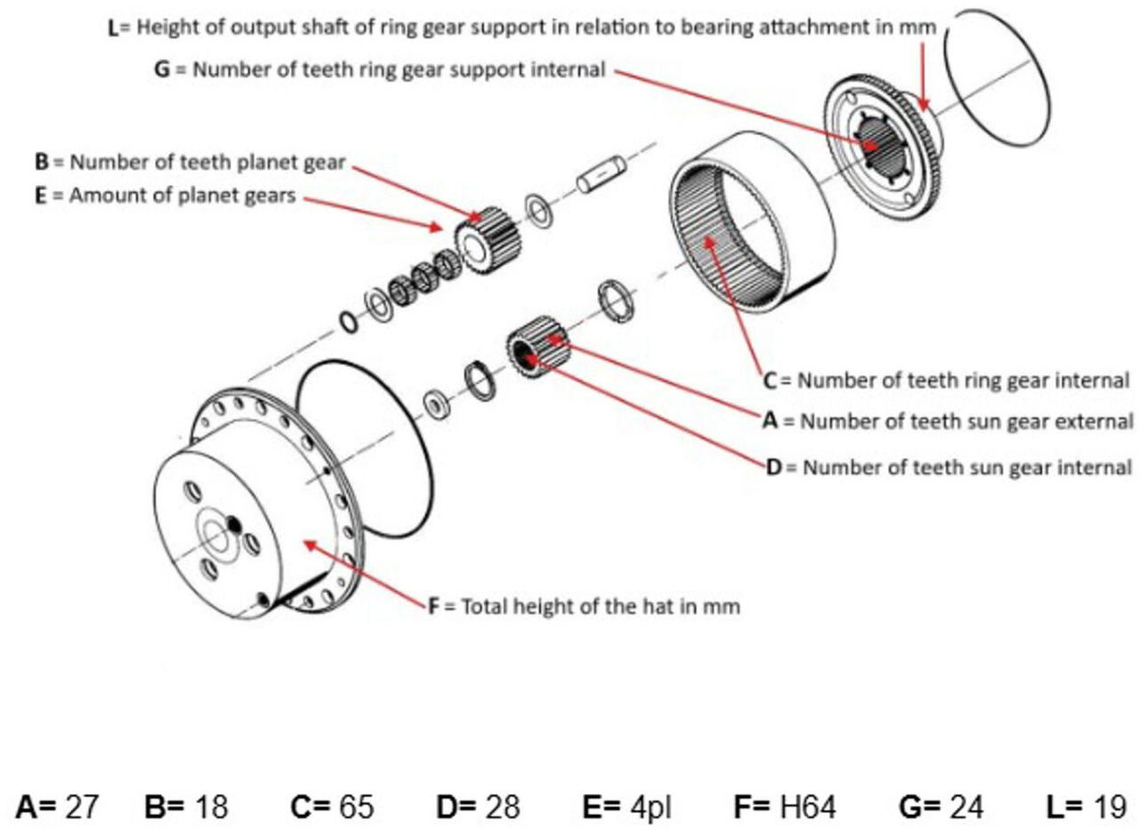 Конечен редуктор за Мобилен кран FAUN HK 40 planetary gear 27-18-65-24-4pl-H64-24: слика 10
