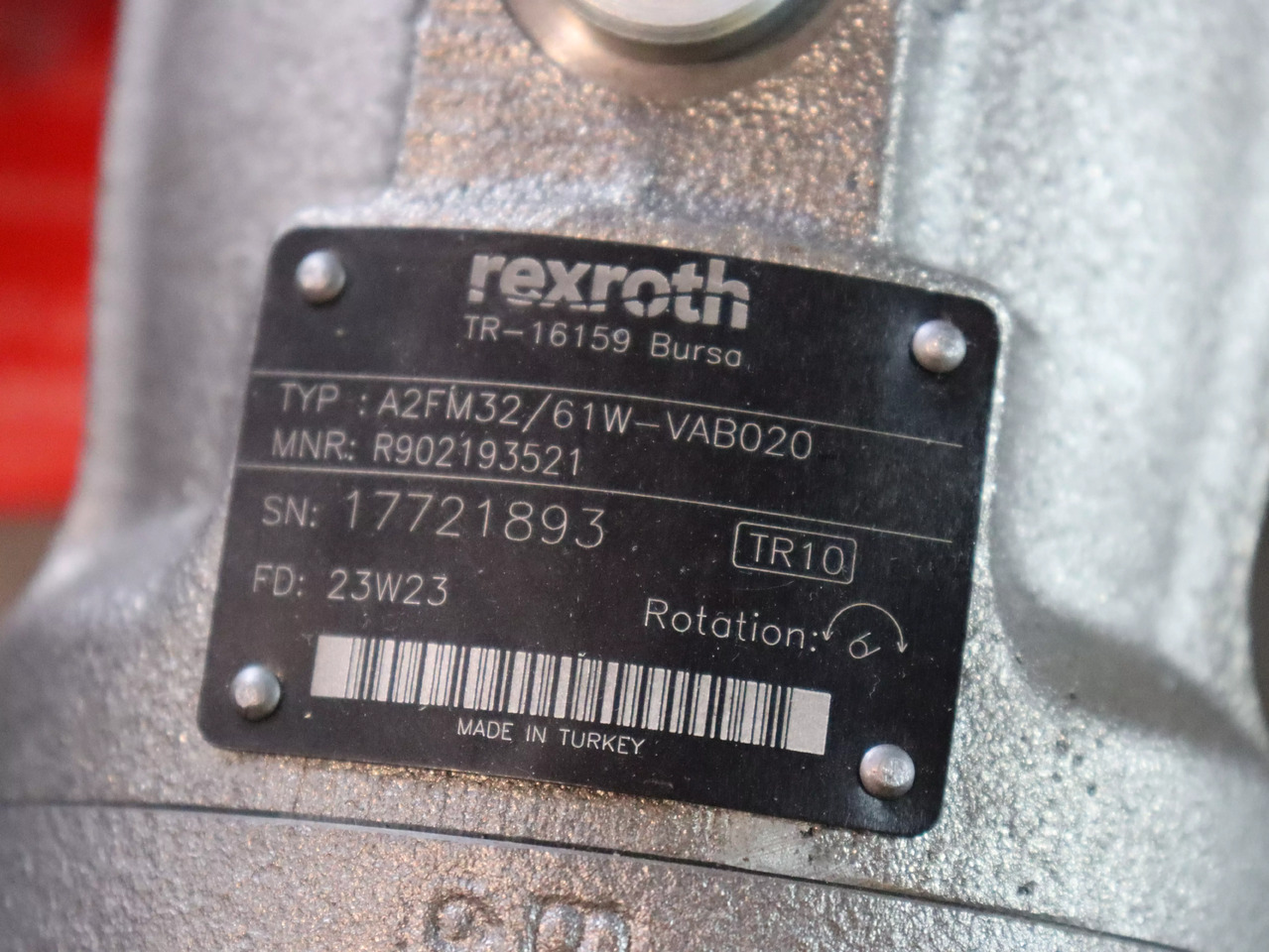 REXROTH A2FM63/61W-VAB020 - Хидрауличен мотор за Градежна машина: слика 4 REXROTH A2FM63/61W-VAB020 - Хидрауличен мотор за Градежна машина: слика 4