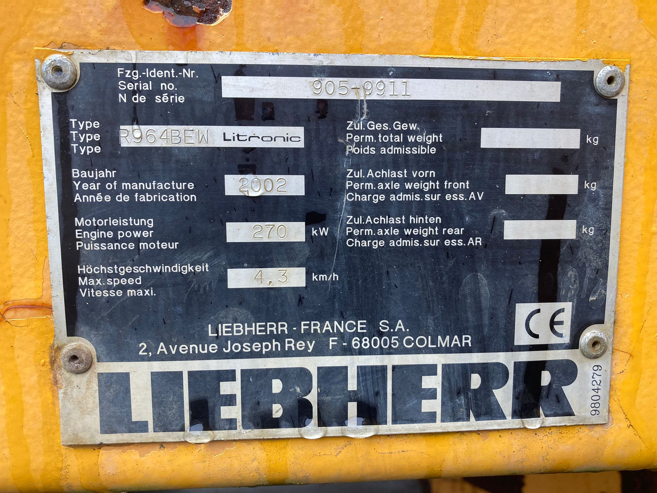 LIEBHERR R964BEW - Багер гасеничар: слика 3 LIEBHERR R964BEW - Багер гасеничар: слика 3