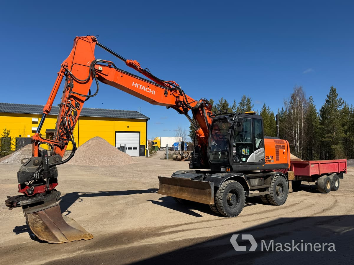 Hitachi ZX170W-5B Hjulgrävare Hitachi ZX170W med vagn - Багер гасеничар: слика 1 Hitachi ZX170W-5B Hjulgrävare Hitachi ZX170W med vagn - Багер гасеничар: слика 1