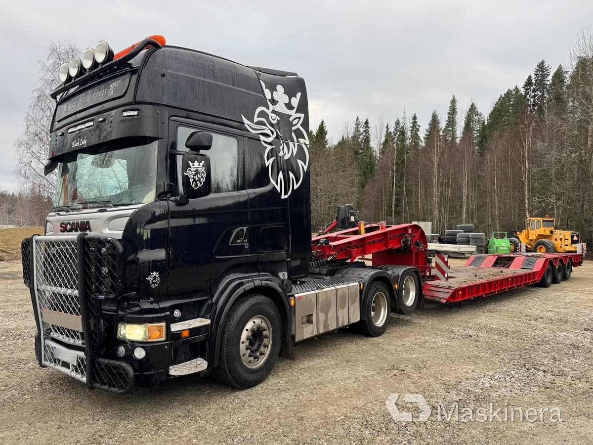 Scania R 620, Hafo H35 Plsbo Lastbil Scania R 620 med maskintrailer - Камион влекач, Автотранспортна полуприколка: слика 1 Scania R 620, Hafo H35 Plsbo Lastbil Scania R 620 med maskintrailer - Камион влекач, Автотранспортна полуприколка: слика 1
