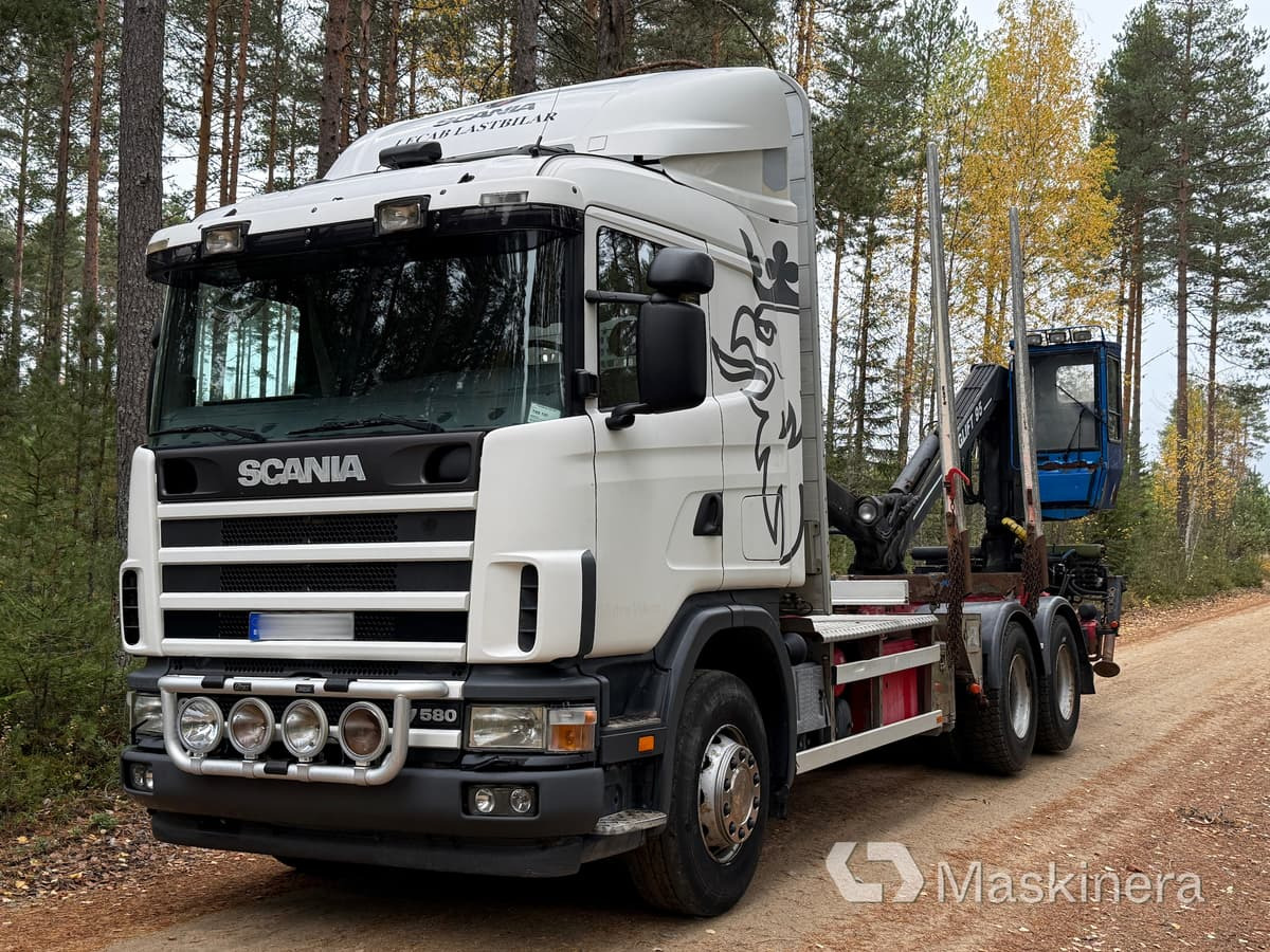 Scania R164GB6X4NA580 Timmerbil Scania R164 580 6x4 - Камион за дрва, Камион со кран: слика 1 Scania R164GB6X4NA580 Timmerbil Scania R164 580 6x4 - Камион за дрва, Камион со кран: слика 1