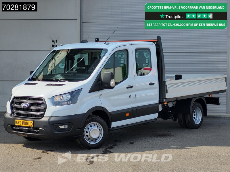 Ford Transit 170pk Automaat Dubbel Cabine 3500kg Trekhaak Open Laadbak Pritsche SYNC4 scherm CarPlay Camera Airco Trekhaak Cruise control - Комбе со отворен сандак: слика 1 Ford Transit 170pk Automaat Dubbel Cabine 3500kg Trekhaak Open Laadbak Pritsche SYNC4 scherm CarPlay Camera Airco Trekhaak Cruise control - Комбе со отворен сандак: слика 1