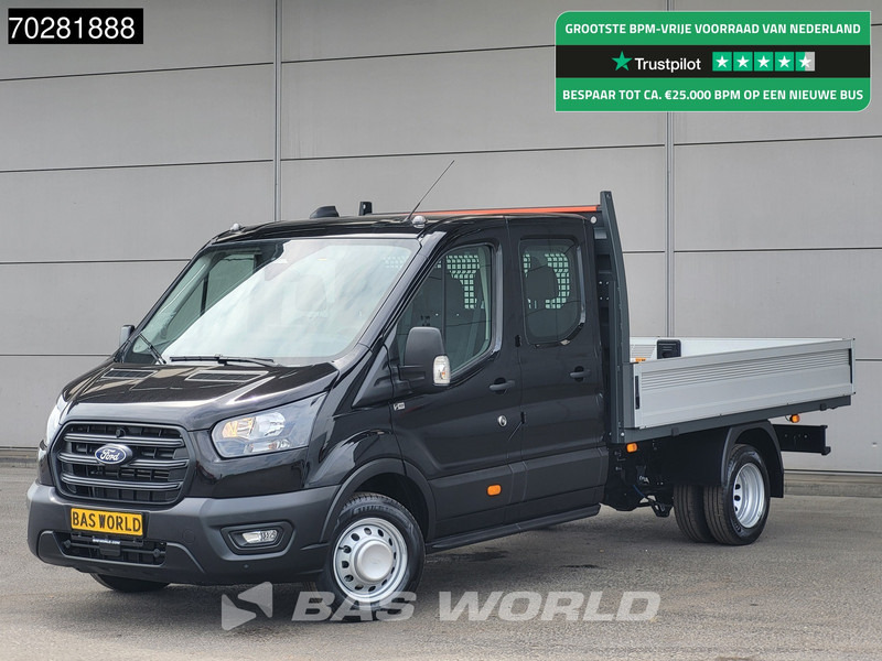 Ford Transit 170pk Automaat Dubbel Cabine 3500kg Trekhaak Open Laadbak Pritsche SYNC4 scherm CarPlay Camera Airco Trekhaak Cruise control - Комбе со отворен сандак: слика 1 Ford Transit 170pk Automaat Dubbel Cabine 3500kg Trekhaak Open Laadbak Pritsche SYNC4 scherm CarPlay Camera Airco Trekhaak Cruise control - Комбе со отворен сандак: слика 1