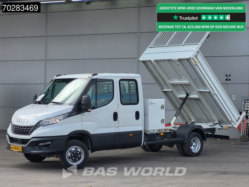 Комби кипер Iveco Daily 35C16 3.0L Kipper met Kist Dubbel Cabine Dubbellucht 3,5t Trekhaak Navi Airco Cruise Camera Euro6 Kieper Tipper Benne 2m3 Airco: слика 1