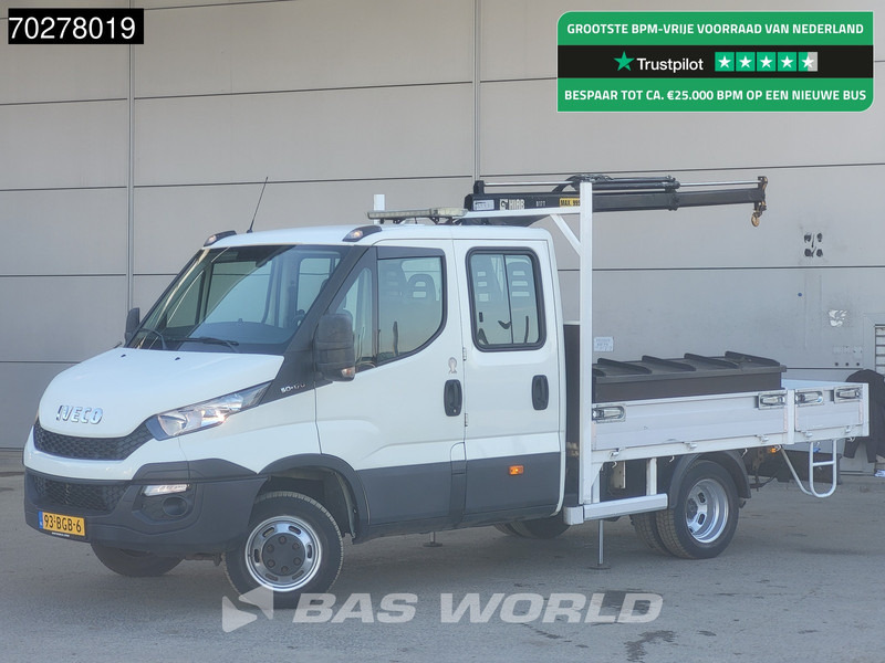 Iveco Daily 50C17 3.0L Automaat DC Open laadbak Kraan Hiab 017T-2 Airco APK 10-2025 Pickup Crane Kraanwagen Pritsche Airco Dubbel cabine - Комбе со отворен сандак: слика 1 Iveco Daily 50C17 3.0L Automaat DC Open laadbak Kraan Hiab 017T-2 Airco APK 10-2025 Pickup Crane Kraanwagen Pritsche Airco Dubbel cabine - Комбе со отворен сандак: слика 1