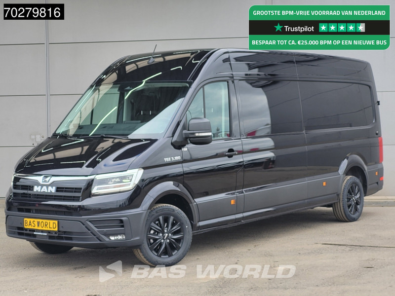 MAN TGE 3.180 Automaat 180PK L4H3 LED Airco Cruise Trekhaak Camera Parkeersensoren L3H2 14m3 Airco Trekhaak - Товарно комбе: слика 1 MAN TGE 3.180 Automaat 180PK L4H3 LED Airco Cruise Trekhaak Camera Parkeersensoren L3H2 14m3 Airco Trekhaak - Товарно комбе: слика 1