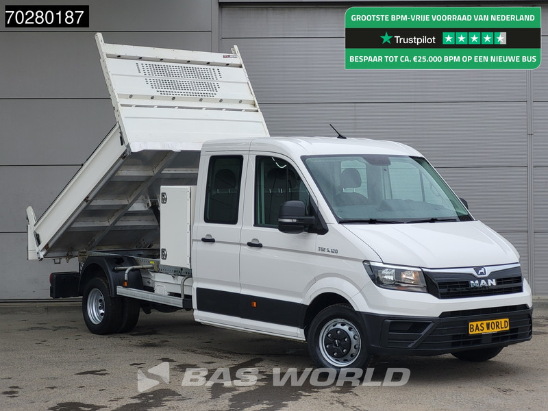MAN TGE 5.120 Kipper met Kist Dubbel Cabine Dubbellucht 3,5t Trekhaak Navi Airco Cruise Euro6 Tipper Kipper Benne Airco Dubbel cabine Trekhaak - Комби кипер: слика 1 MAN TGE 5.120 Kipper met Kist Dubbel Cabine Dubbellucht 3,5t Trekhaak Navi Airco Cruise Euro6 Tipper Kipper Benne Airco Dubbel cabine Trekhaak - Комби кипер: слика 1