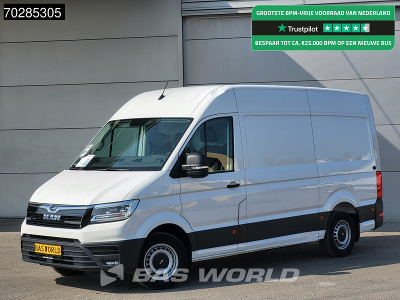 MAN TGE Elektrisch 115km WLTP 36kWh L3H3 Automaat LED Navi Airco Cruise Camera Parkeersensoren L2H2 8m3 Airco Cruise control - Товарно комбе, Електрично комбе: слика 1 MAN TGE Elektrisch 115km WLTP 36kWh L3H3 Automaat LED Navi Airco Cruise Camera Parkeersensoren L2H2 8m3 Airco Cruise control - Товарно комбе, Електрично комбе: слика 1