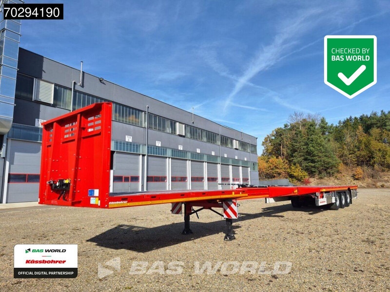 Kässbohrer Extendable (6 900 mm platform extension) 3 axles NEW! 3 axle maxima HD platform - Полуприколка со церада: слика 1 Kässbohrer Extendable (6 900 mm platform extension) 3 axles NEW! 3 axle maxima HD platform - Полуприколка со церада: слика 1