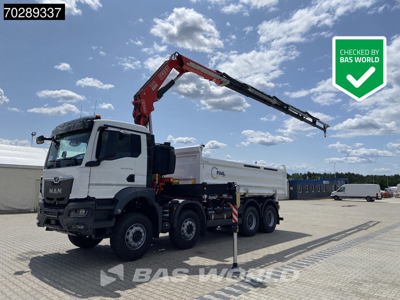 MAN TGS 35.440 8X4 NEW! Fassi F275.026 Kran Crane 13m3 3-Sided Tipper Big-Axle Euro 6 - Кипер, Камион со кран: слика 1 MAN TGS 35.440 8X4 NEW! Fassi F275.026 Kran Crane 13m3 3-Sided Tipper Big-Axle Euro 6 - Кипер, Камион со кран: слика 1